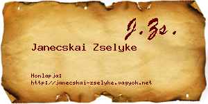 Janecskai Zselyke névjegykártya